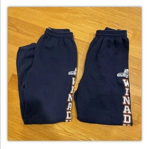 Lot Of 2 ,MJ Soffe Jogger Sweatpant, Dark Blue CAMP WINADU LOGO Men Small Sports
